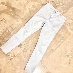 Hollister White Distressed Skinny Jeans 13R